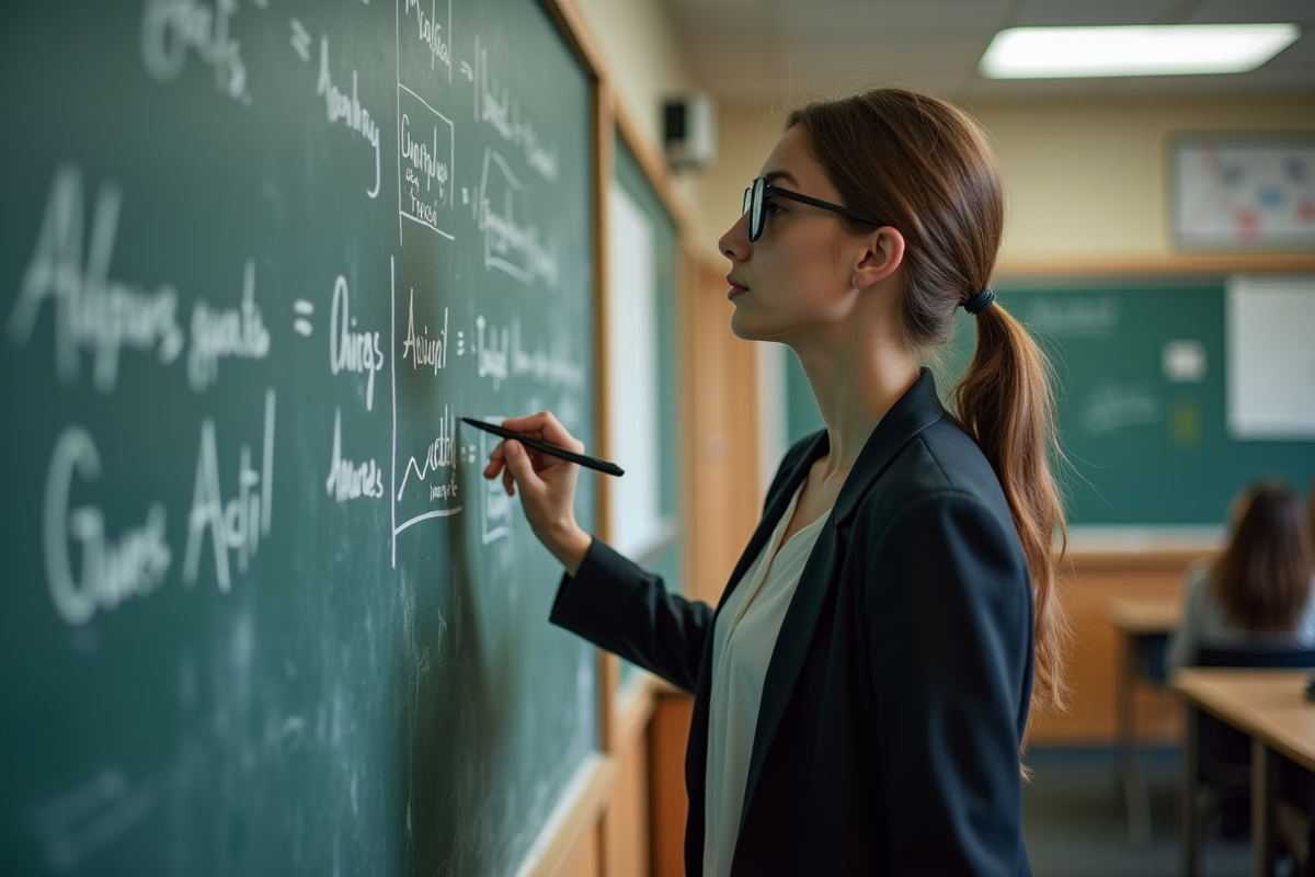 Jeune étudiante en économie expliquant la politique monétaire