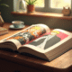 Livre manga Bleach ouvert avec illustrations colorées ambiance chaleureuse