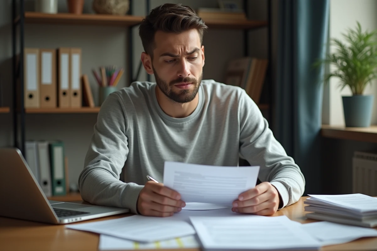 Jeune homme préparant son dossier de candidature pour un poste d'animateur périscolaire