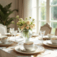 Table élégante pour anniversaire de 22 ans avec décoration or et blanc